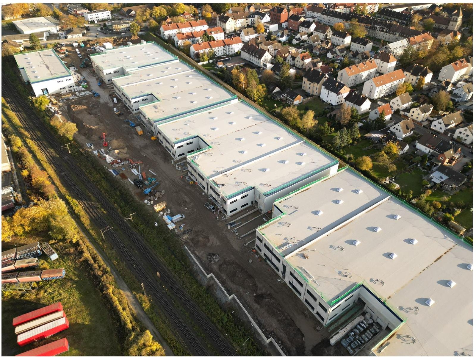 Gewerbepark – Neubau Flachdächer – Flachdachprojekt der Falke Bau GmbH