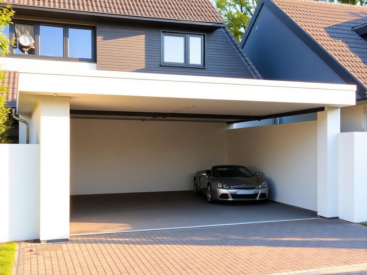 Garagen- und Carportdach – Flachdachprojekt der Falke Bau GmbH
